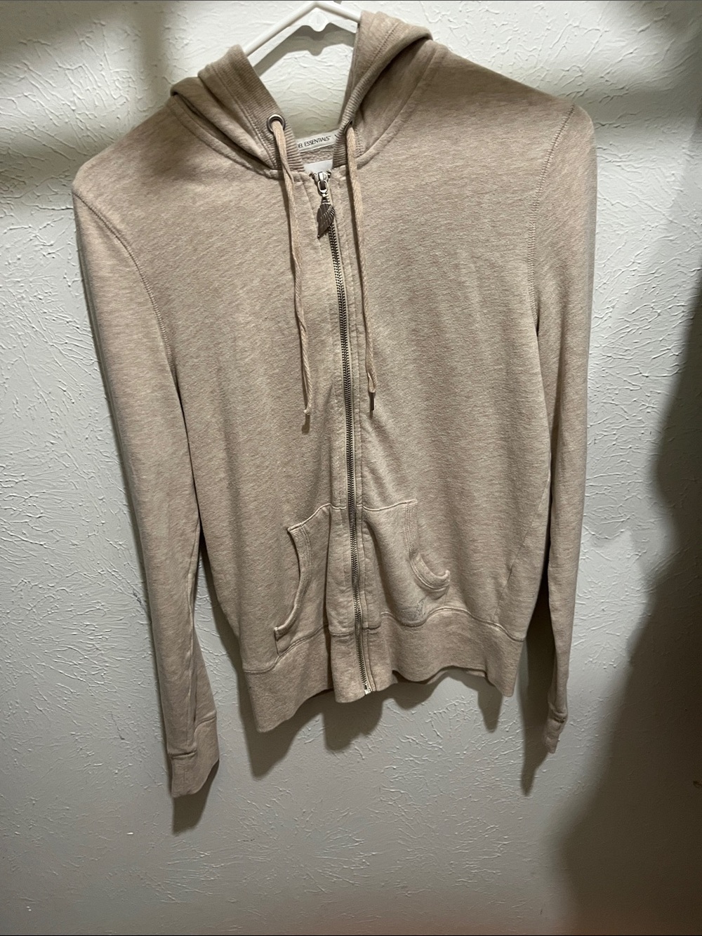 Victorias Secret Vintage Light Beige Zip-Up Hoodie Sweater - Women